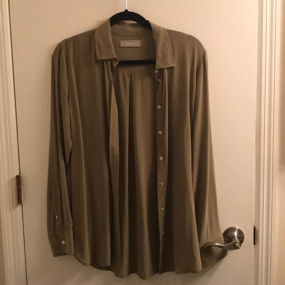 Everlane clean silk relaxed shirt